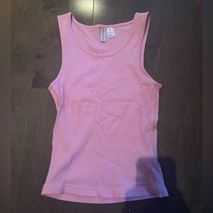 Pastel lilac/pink ribbed tank top